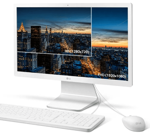 Computador All in One LG 22V280-L.BY31P1 com Intel Celeron Quad Core 4GB 500GB 21,5 Full HD Windows 10 - Branco